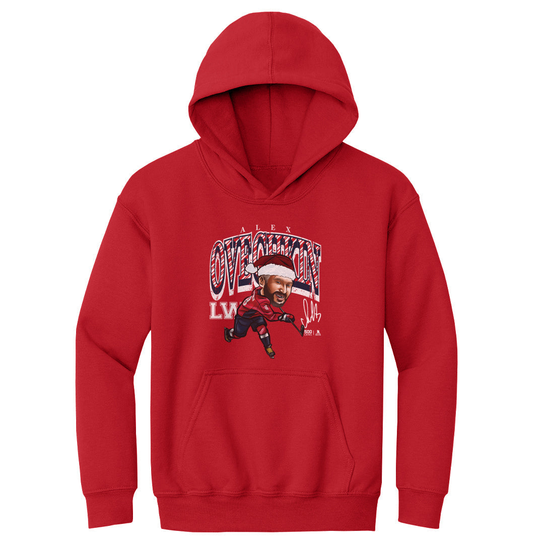Alex Ovechkin Washington Cartoon Santa Hat WHT