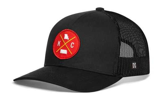 Kansas City Trucker Haka Hat Red Gold KC X Haka Hat Black Snapback