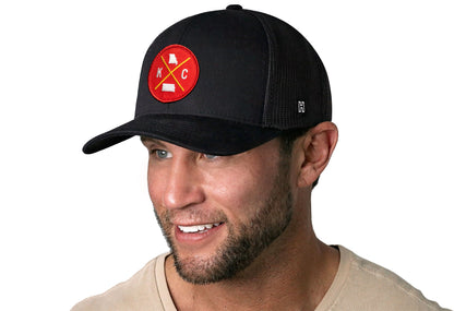 Kansas City Trucker Haka Hat Red Gold KC X Haka Hat Black Snapback