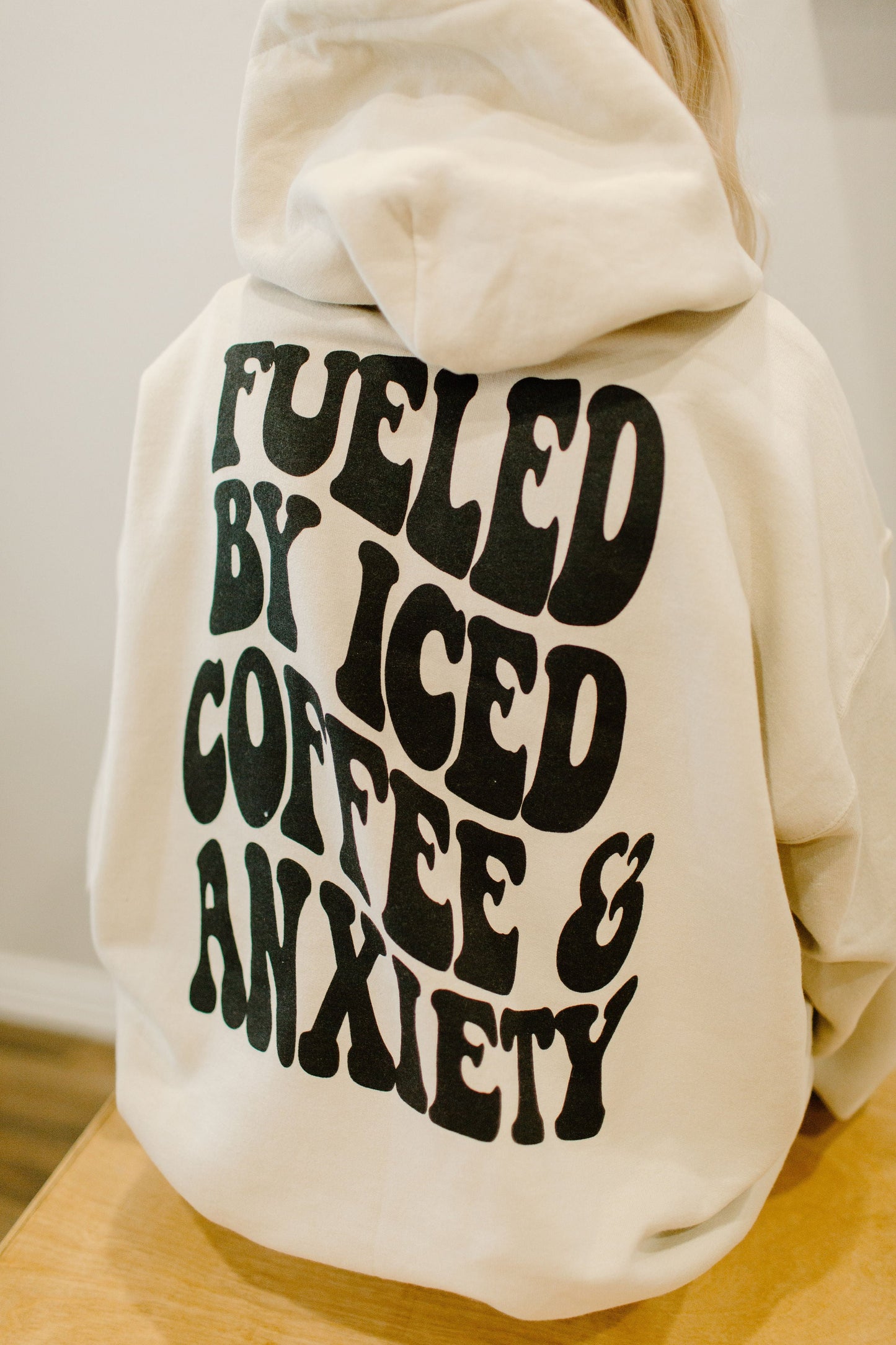 Fueled By Iced Coffee and Anxiety Graphic Tee Womens T Shirt or Sweatshirt Hoodie
