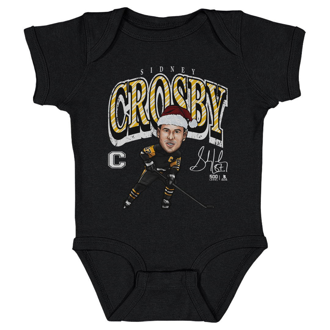 Sidney Crosby Pittsburgh Cartoon Santa Hat WHT