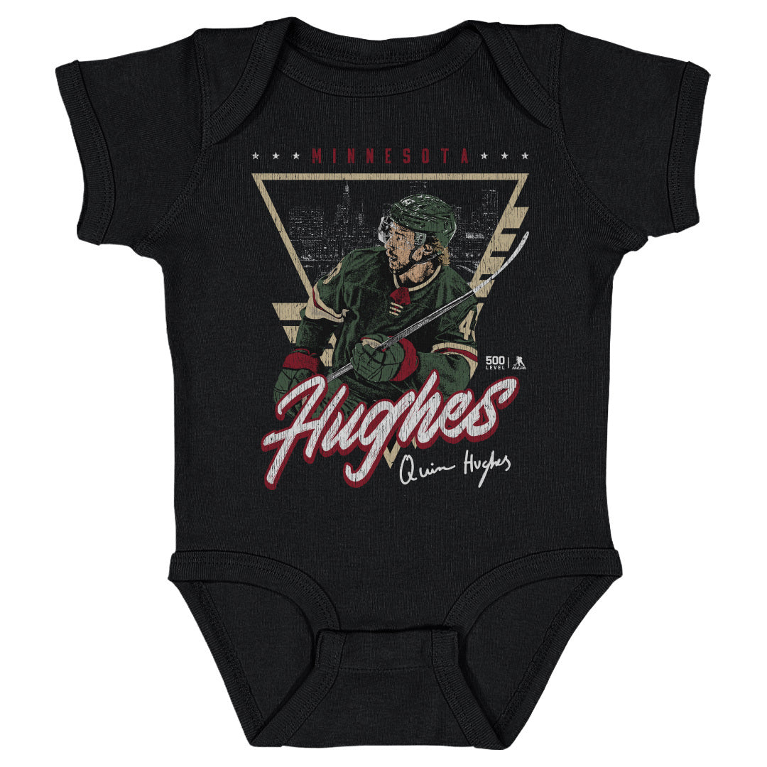 Quinn Hughes Minnesota Triangle Retro WHT