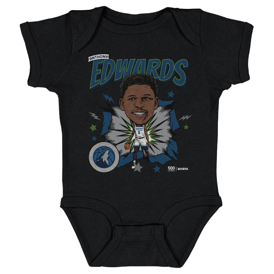 Anthony Edwards Minnesota Timberwolves Caricature Retro WHT