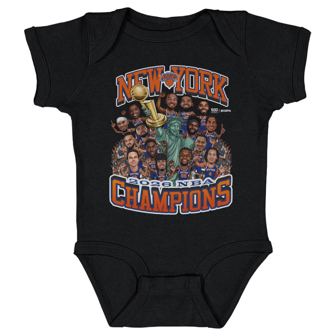 New York Knicks NBA Finals 2026 Champions Caricature WHT