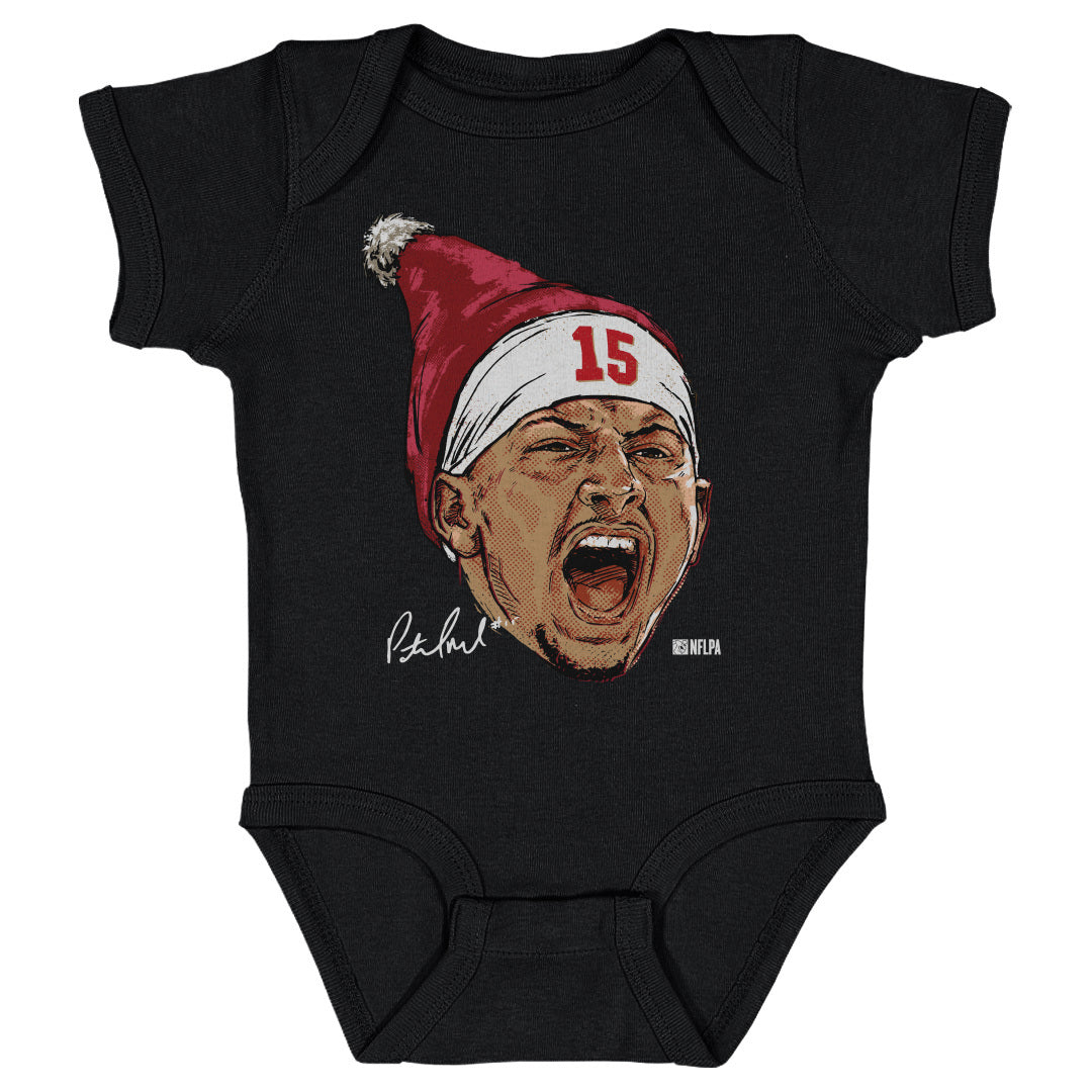 Patrick Mahomes Kansas City Portrait Santa Hat WHT
