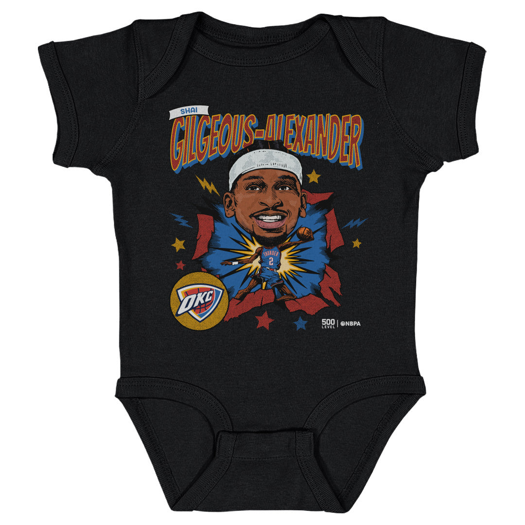 Shai Gilgeous-Alexander Oklahoma City Thunder Caricature Retro WHT