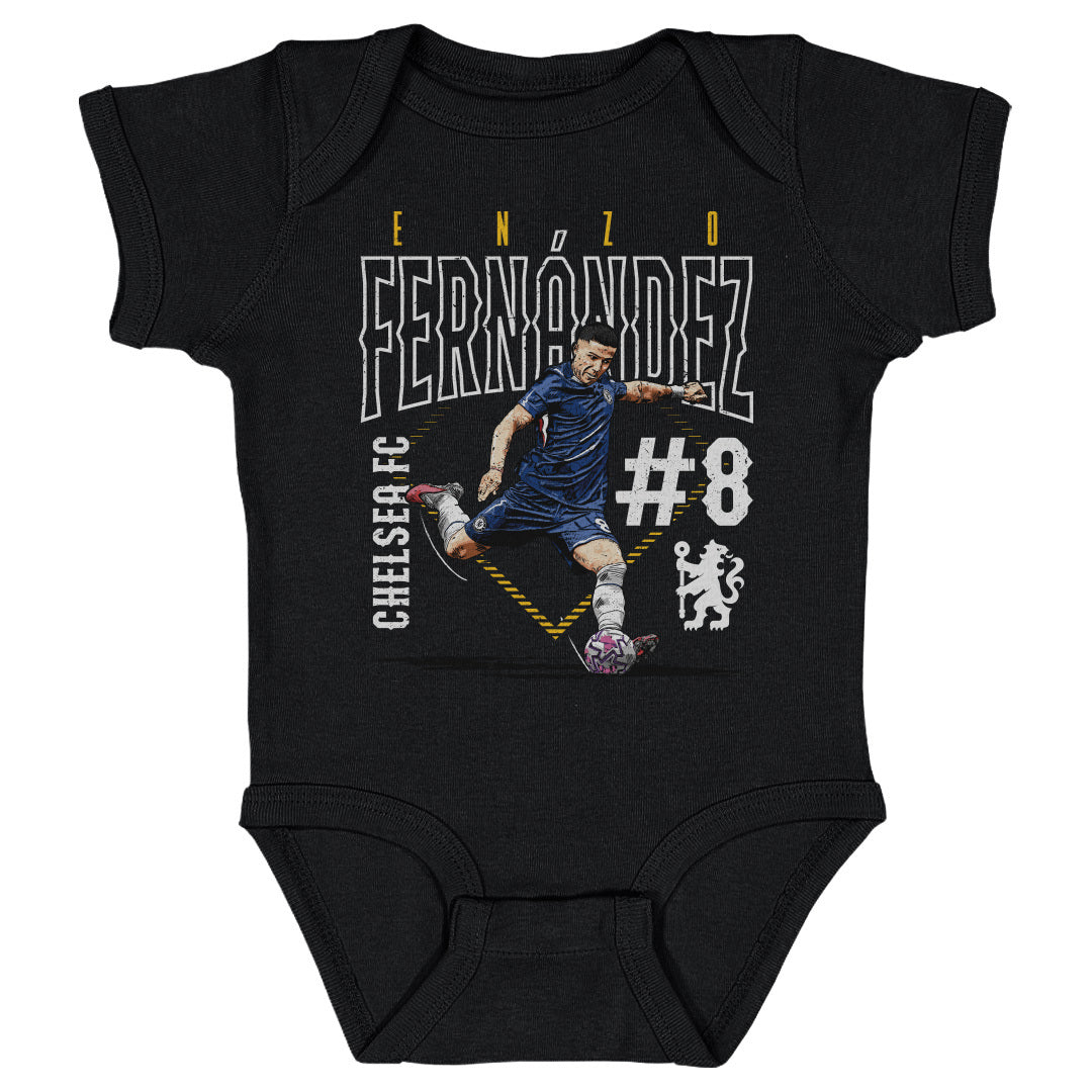 Enzo Fernandez Chelsea FC Outline Number WHT