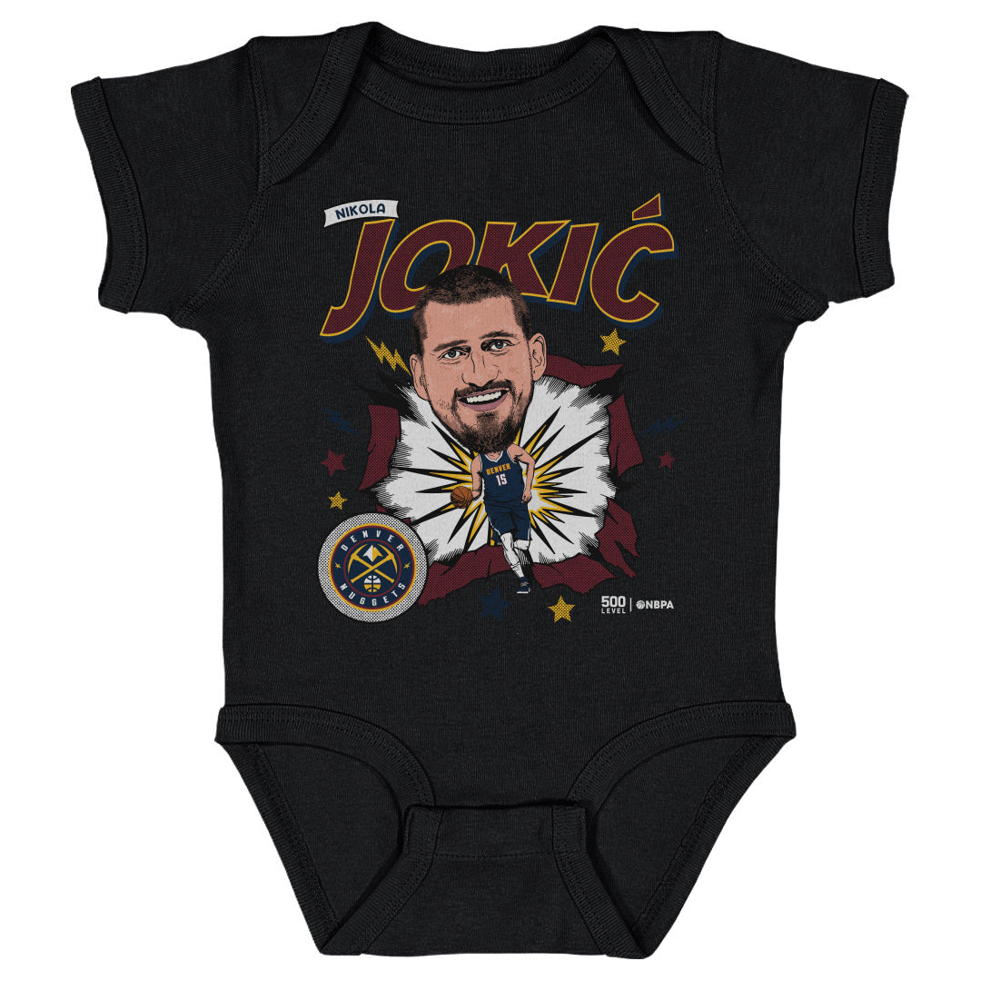 Nikola Jokic Denver Nuggets Caricature Retro WHT