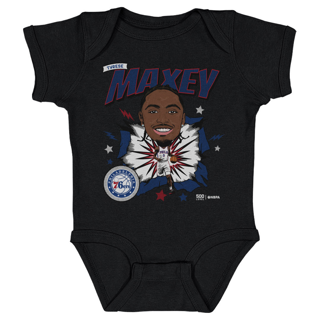 Tyrese Maxey Philadelphia 76ers Caricature WHT