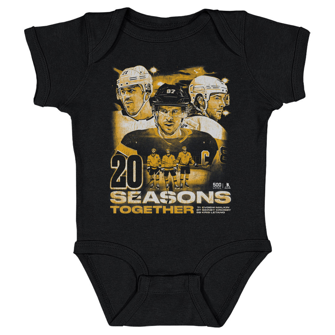 Sidney Crosby Kris Letang & Evgeni Malkin Pittsburgh 20 Seasons WHT
