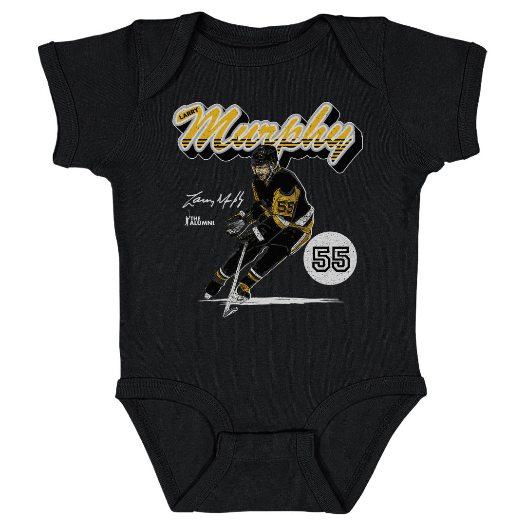 Larry Murphy Pittsburgh Retro Script WHT
