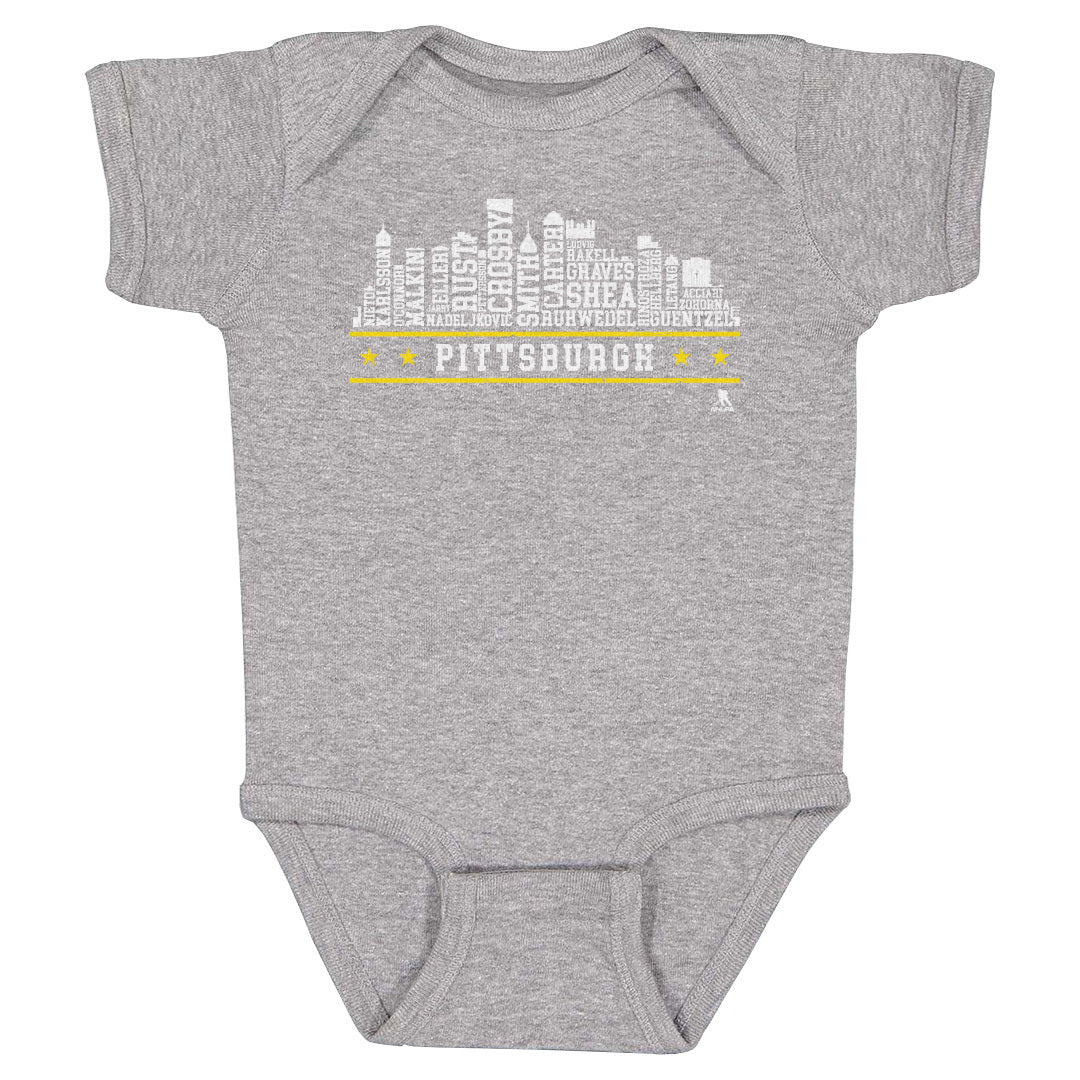 Pittsburgh Hockey Roster Skyline 23 WHT