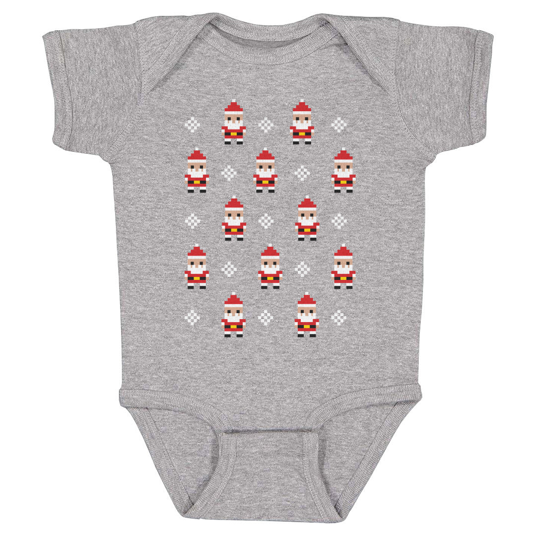 Christmas 8-bit Santas WHT