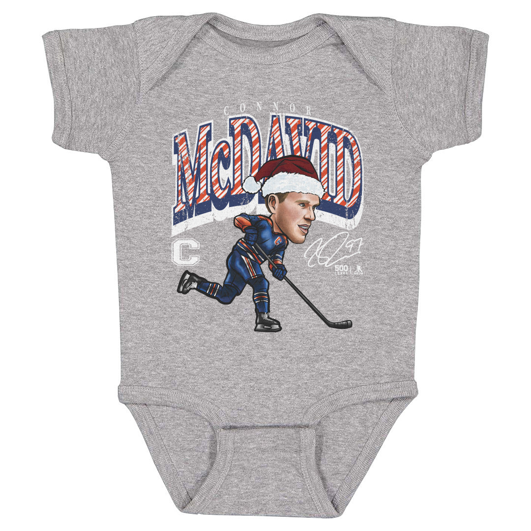 Connor McDavid Edmonton Cartoon Santa Hat WHT