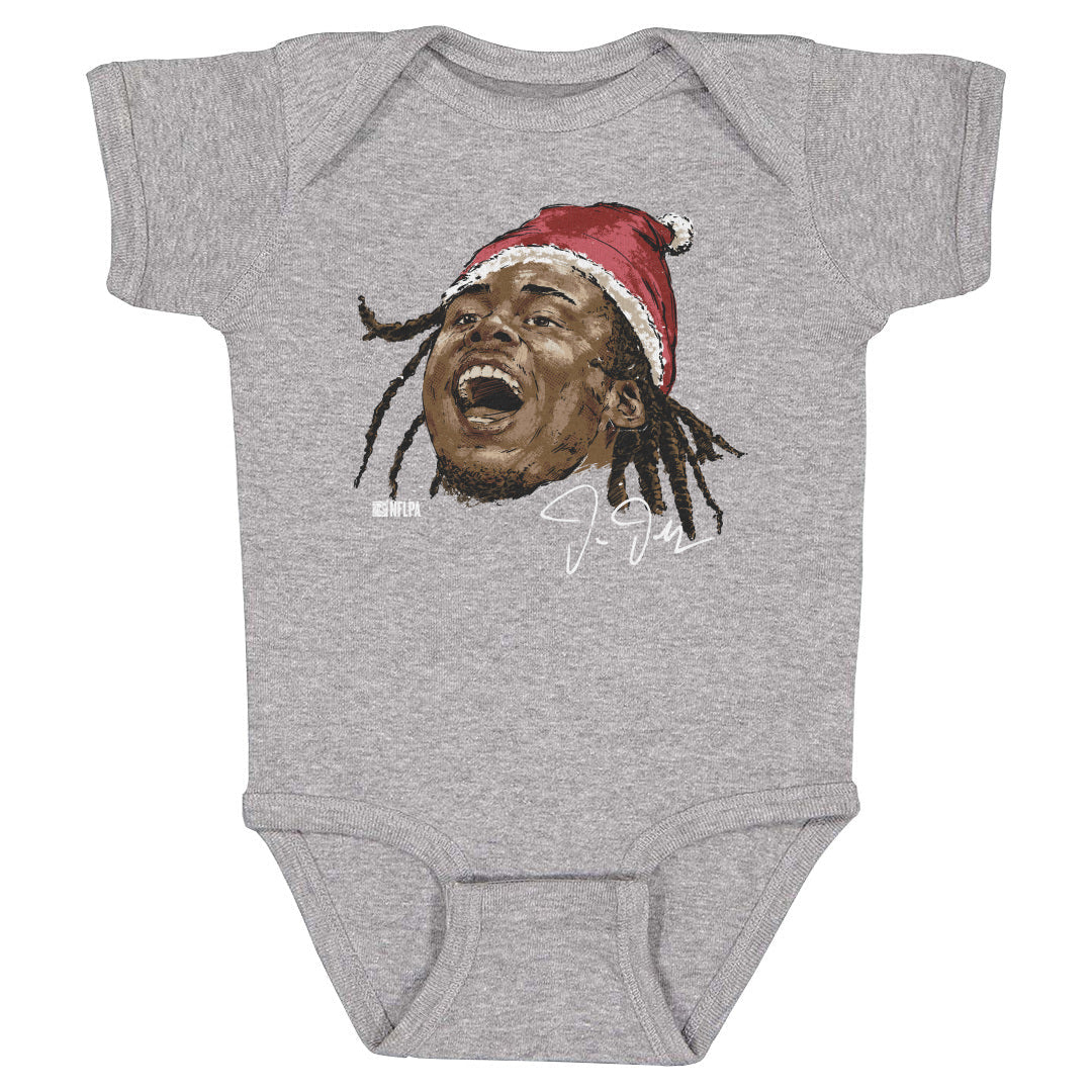 Justin Jefferson Minnesota Portrait Santa Hat WHT