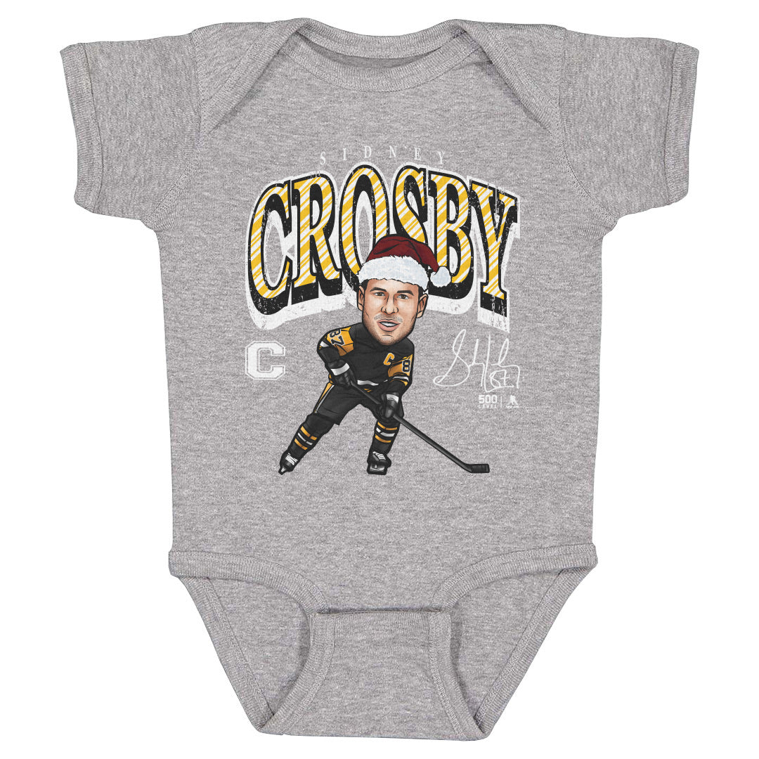 Sidney Crosby Pittsburgh Cartoon Santa Hat WHT