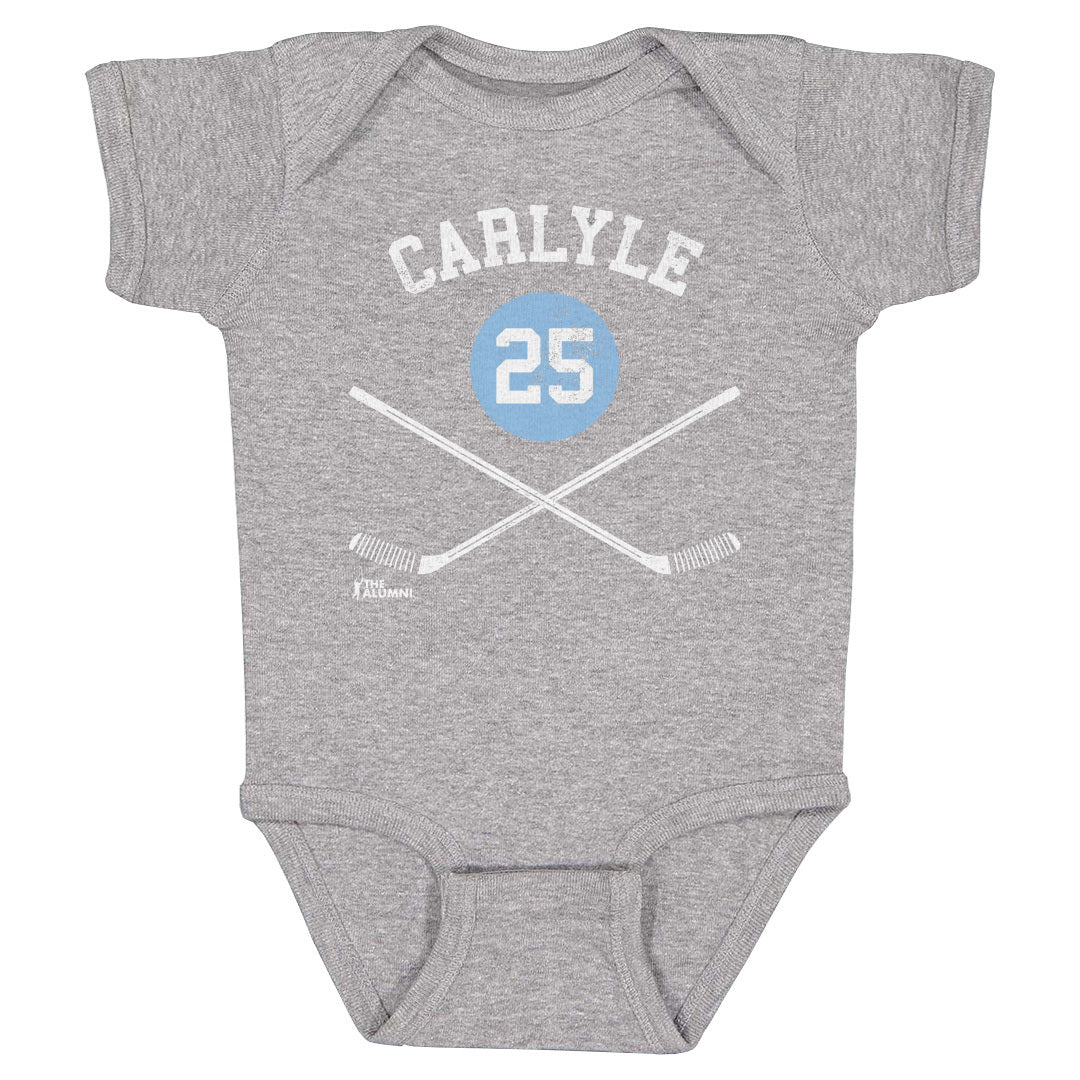 Randy Carlyle Pittsburgh 25 Sticks WHT