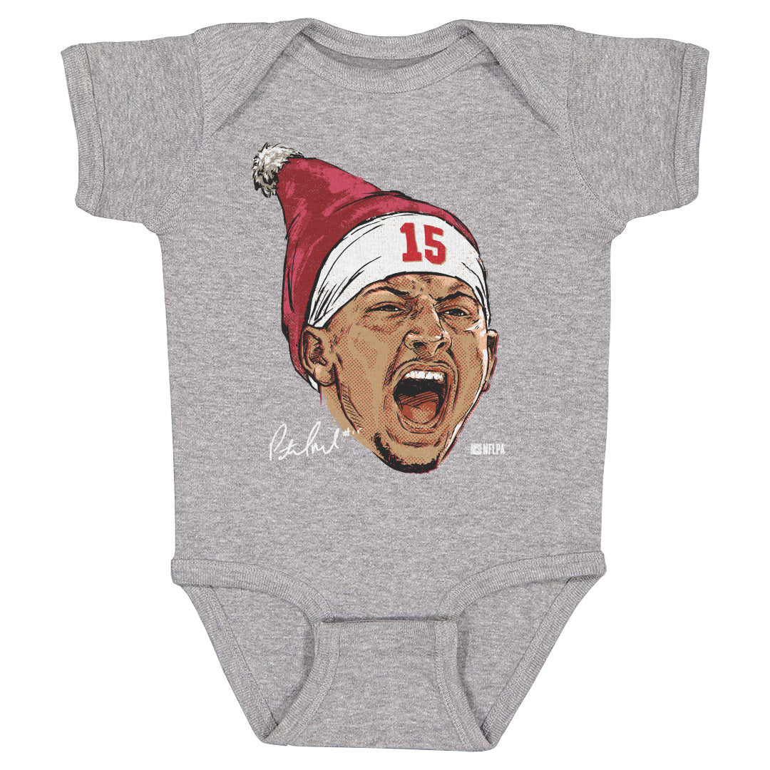 Patrick Mahomes Kansas City Portrait Santa Hat WHT