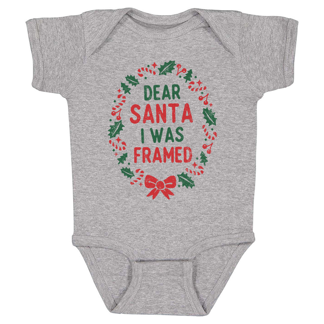 Christmas Dear Santa I Was Framed WHT