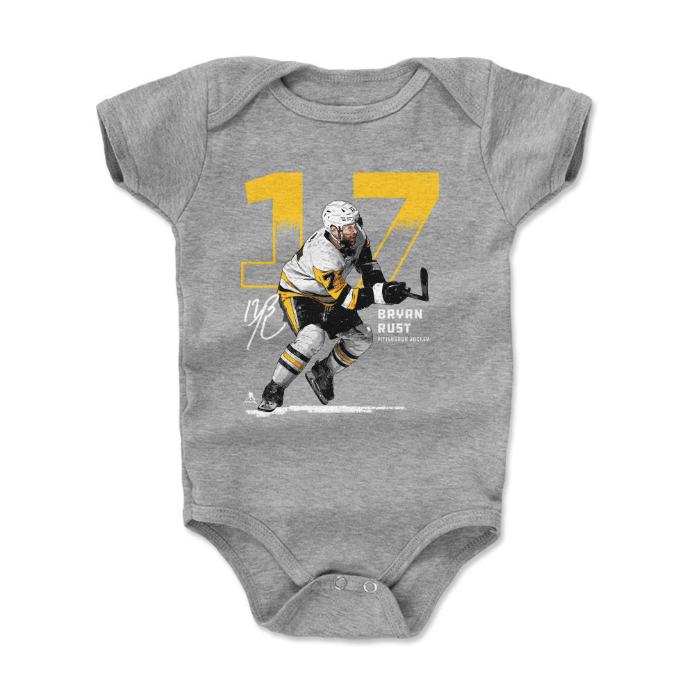 Bryan Rust Pittsburgh Outline WHT
