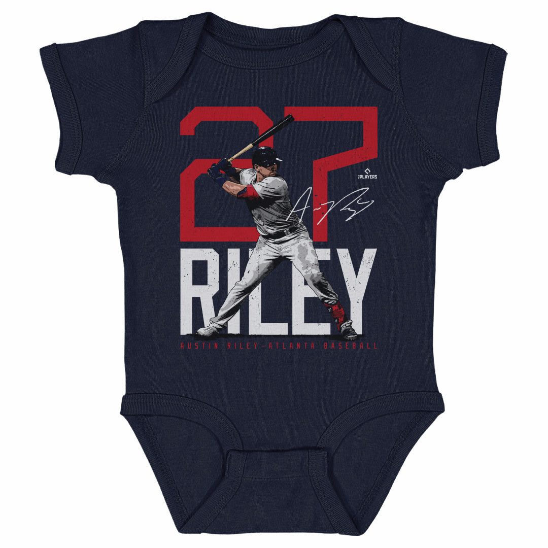 Austin Riley Atlanta Bold Number WHT