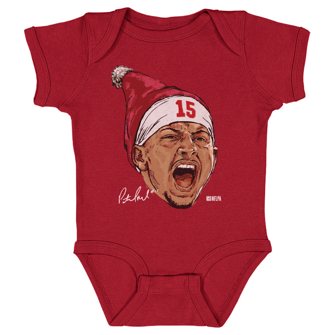 Patrick Mahomes Kansas City Portrait Santa Hat WHT