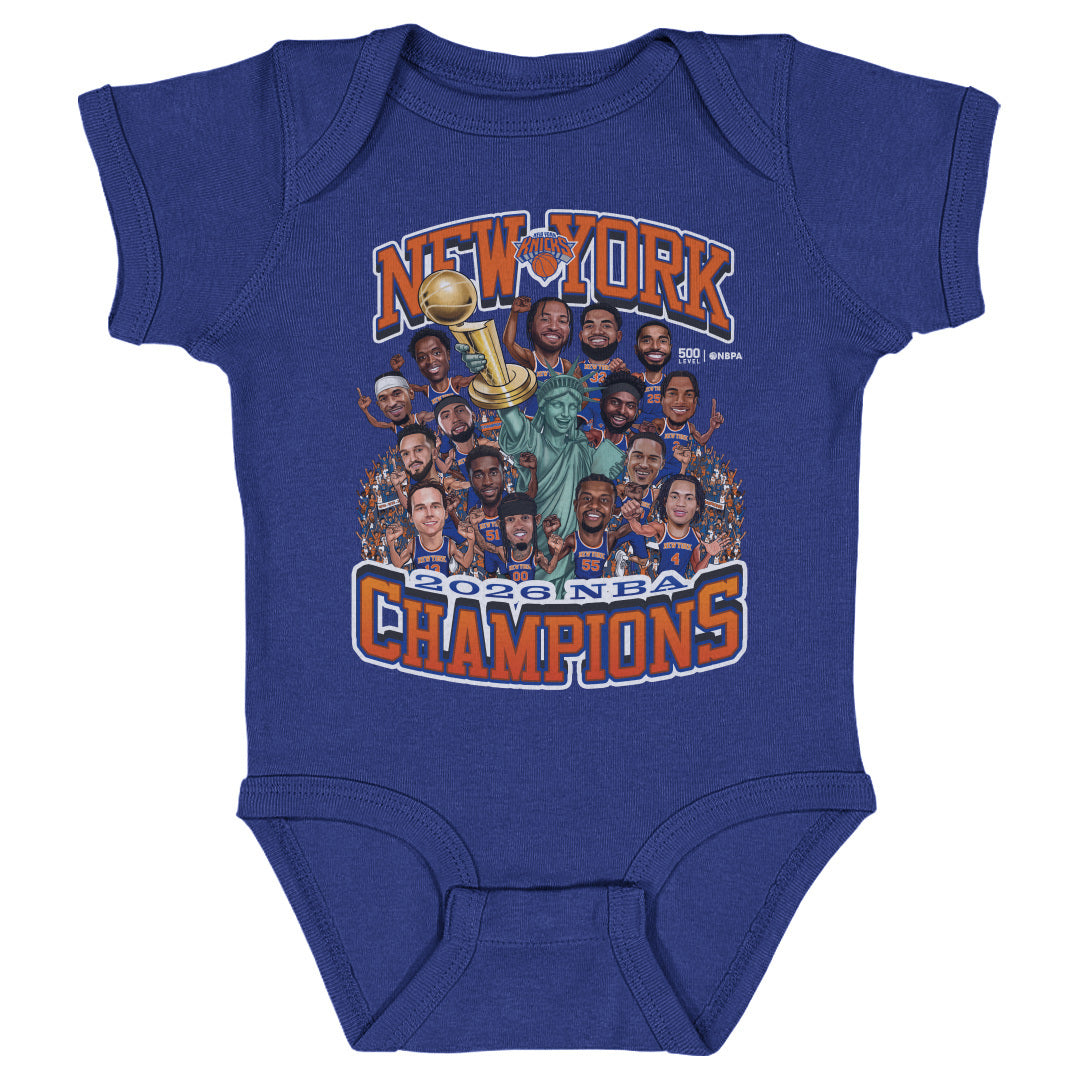 New York Knicks NBA Finals 2026 Champions Caricature WHT