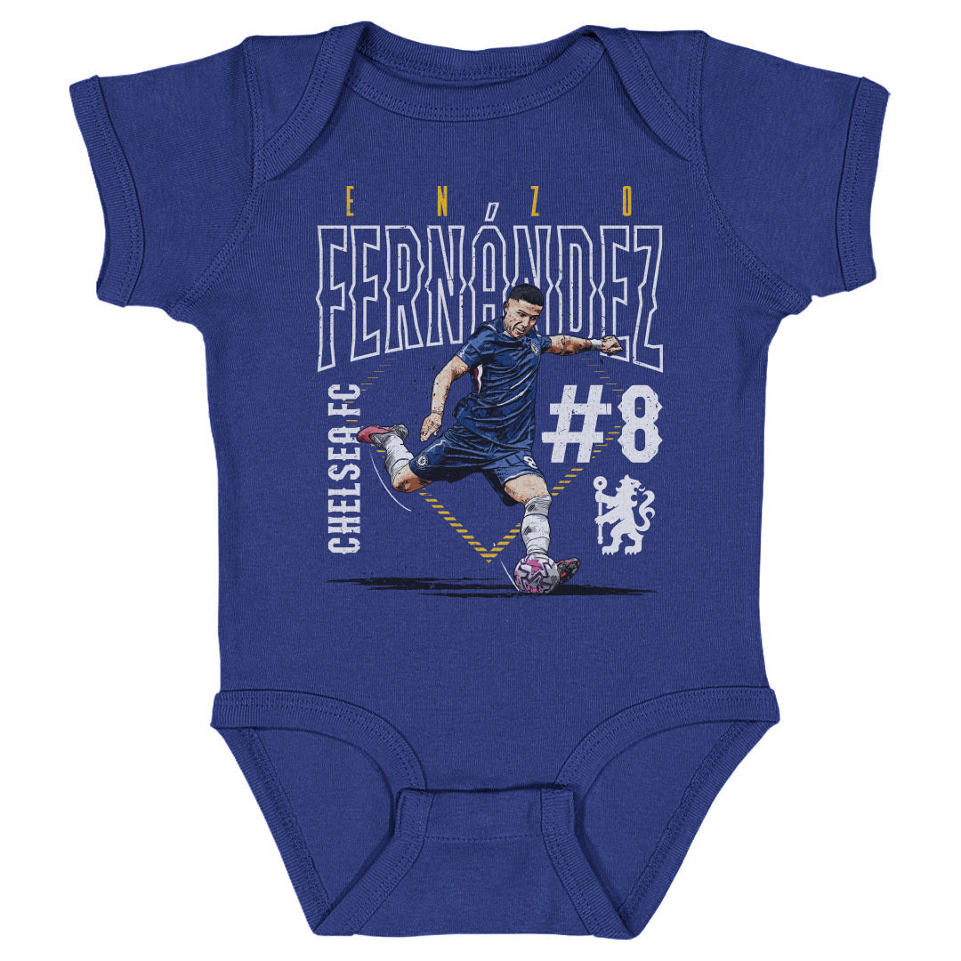Enzo Fernandez Chelsea FC Outline Number WHT