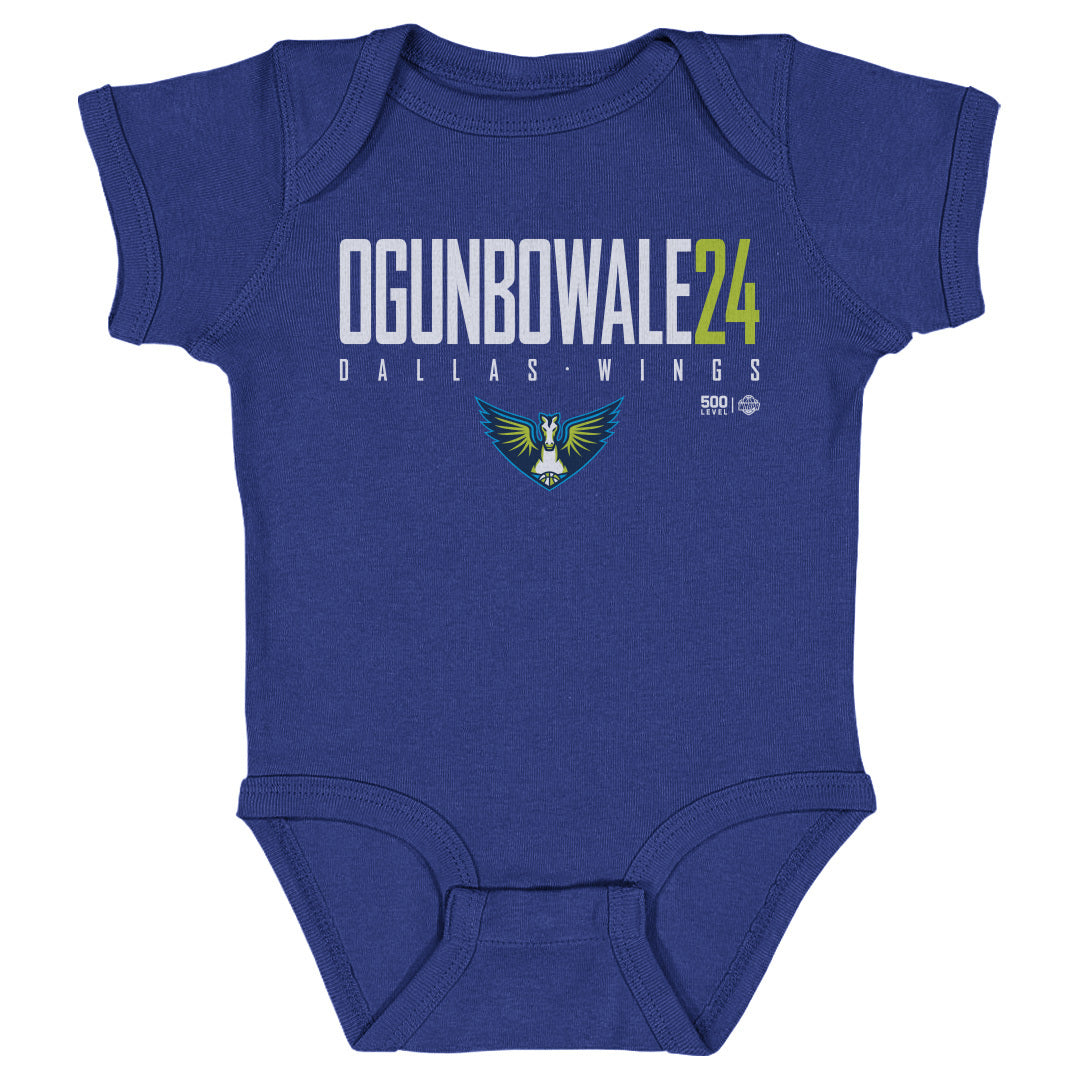 Arike Ogunbowale Dallas Wings Elite WHT Kids Infant Baby Romper 500 Level Officially Licensed Fan Gear