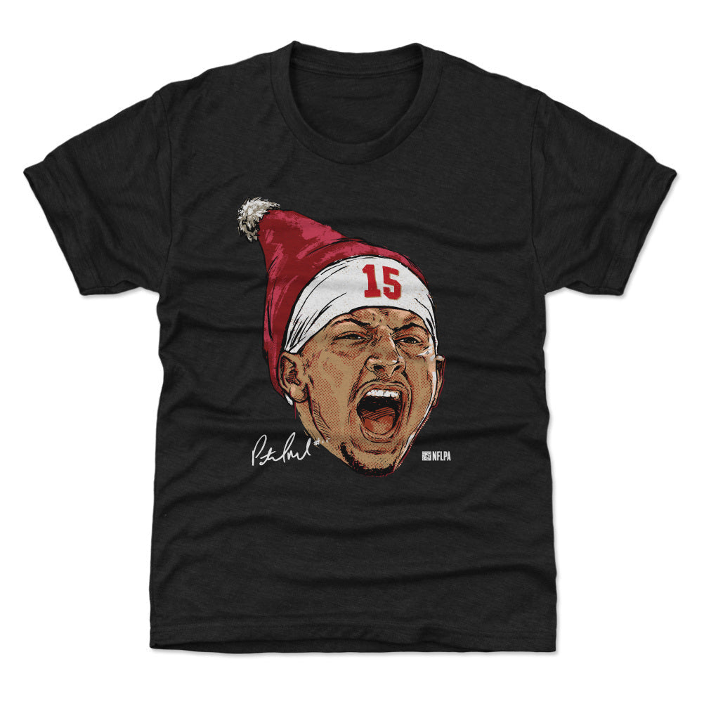 Patrick Mahomes Kansas City Portrait Santa Hat WHT