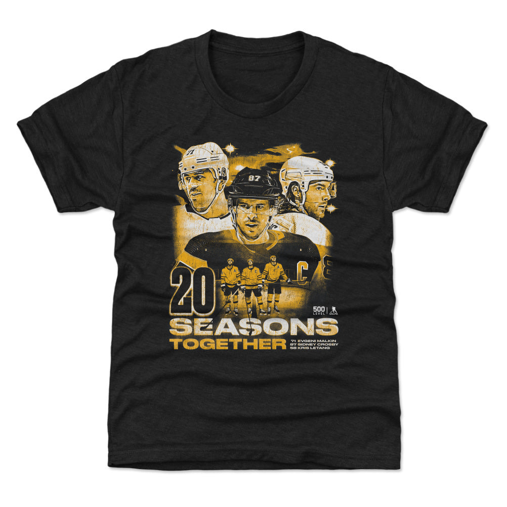 Sidney Crosby Kris Letang & Evgeni Malkin Pittsburgh 20 Seasons WHT