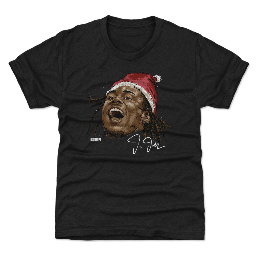 Justin Jefferson Minnesota Portrait Santa Hat WHT