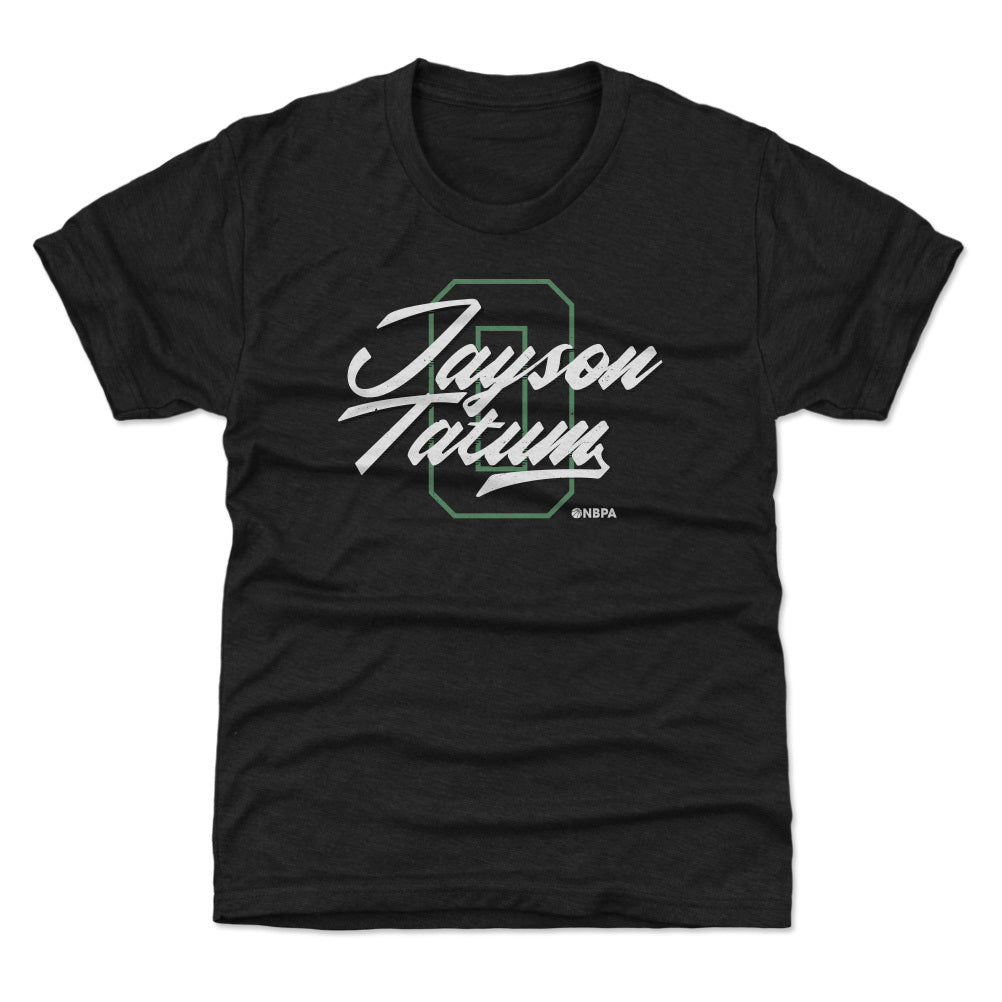 Jayson Tatum Boston Number Script WHT