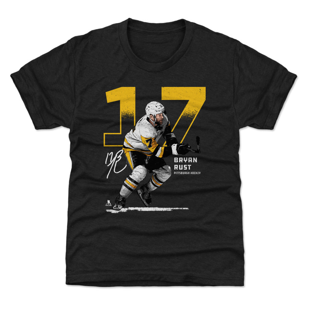 Bryan Rust Pittsburgh Outline WHT