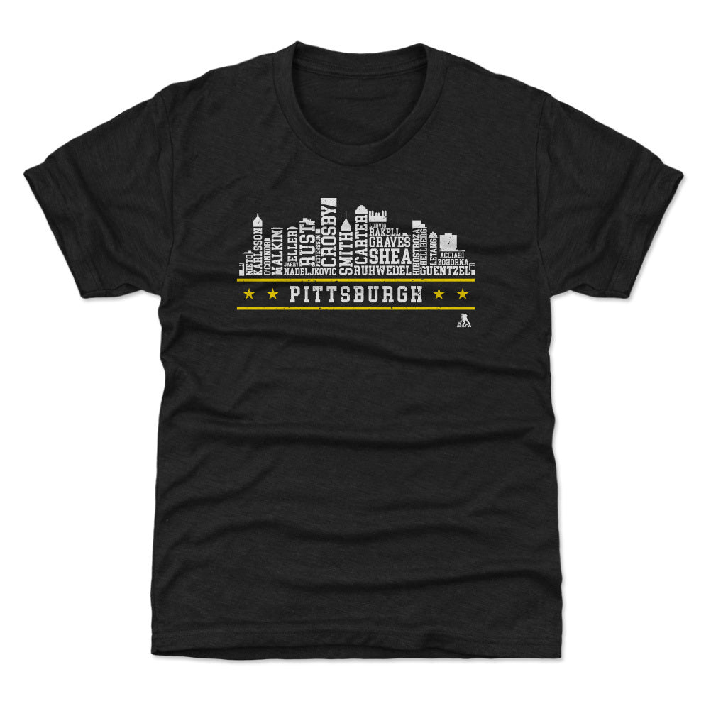 Pittsburgh Hockey Roster Skyline 23 WHT