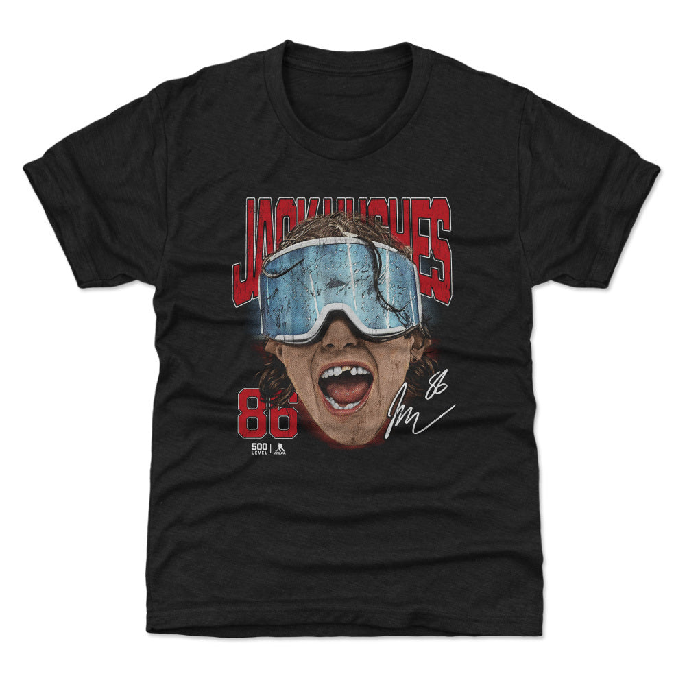 Jack Hughes New Jersey Goggles WHT