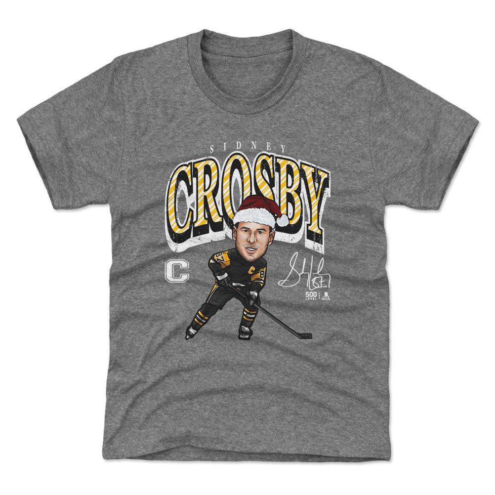 Sidney Crosby Pittsburgh Cartoon Santa Hat WHT