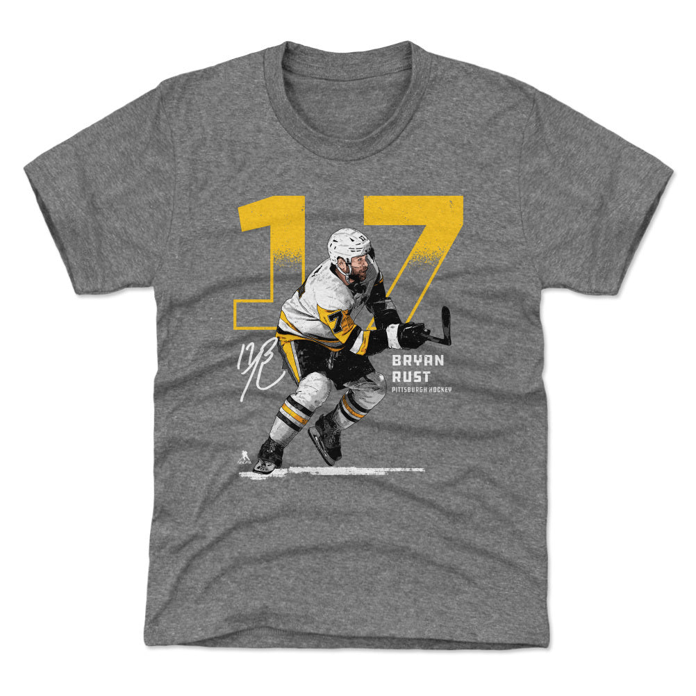 Bryan Rust Pittsburgh Outline WHT