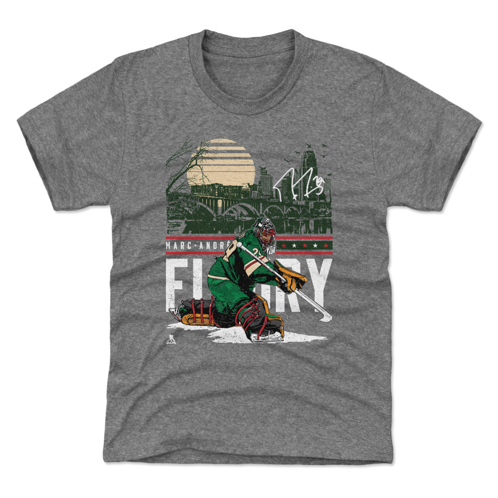 Marc-Andre Fleury Minnesota City Skyline WHT