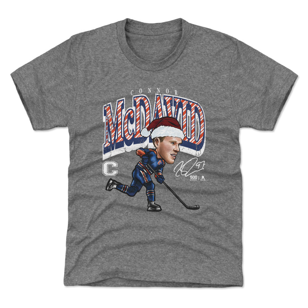 Connor McDavid Edmonton Cartoon Santa Hat WHT
