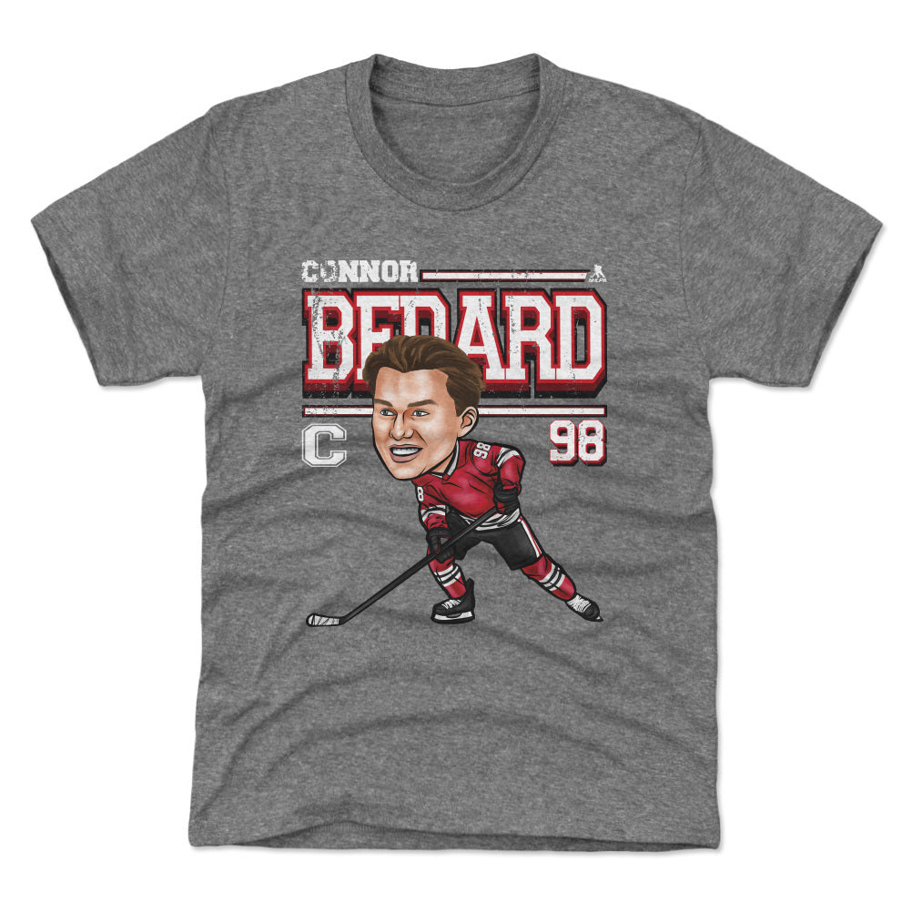 Connor Bedard Chicago Cartoon WHT