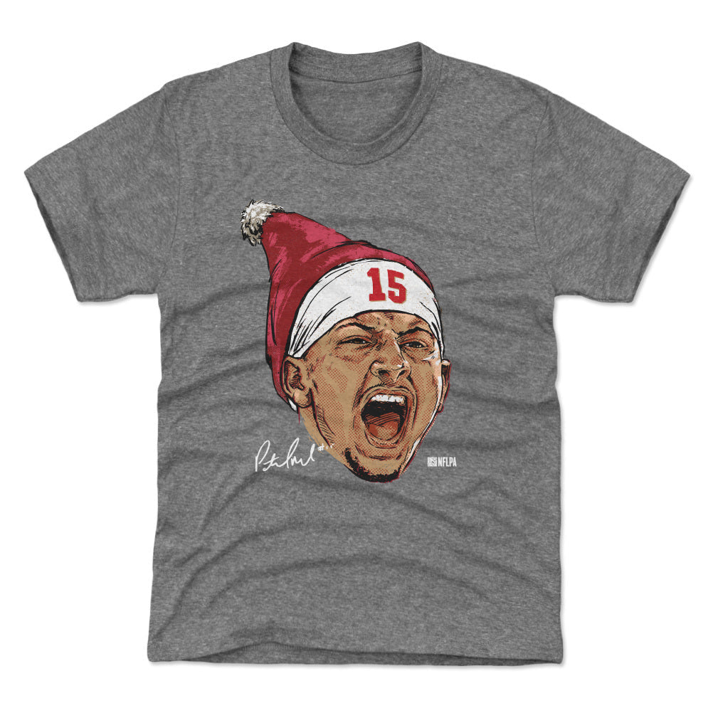 Patrick Mahomes Kansas City Portrait Santa Hat WHT