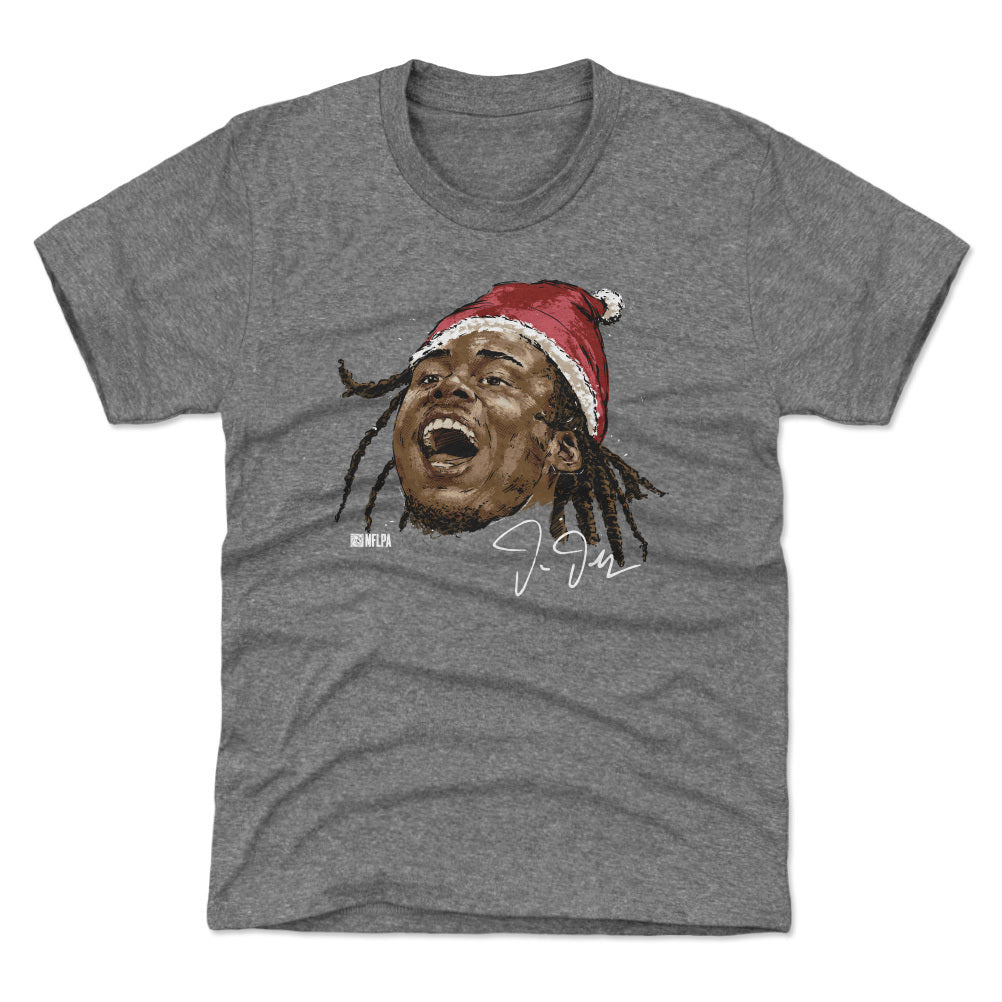 Justin Jefferson Minnesota Portrait Santa Hat WHT