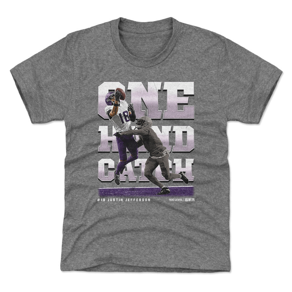 Justin Jefferson Minnesota One Hand Catch WHT