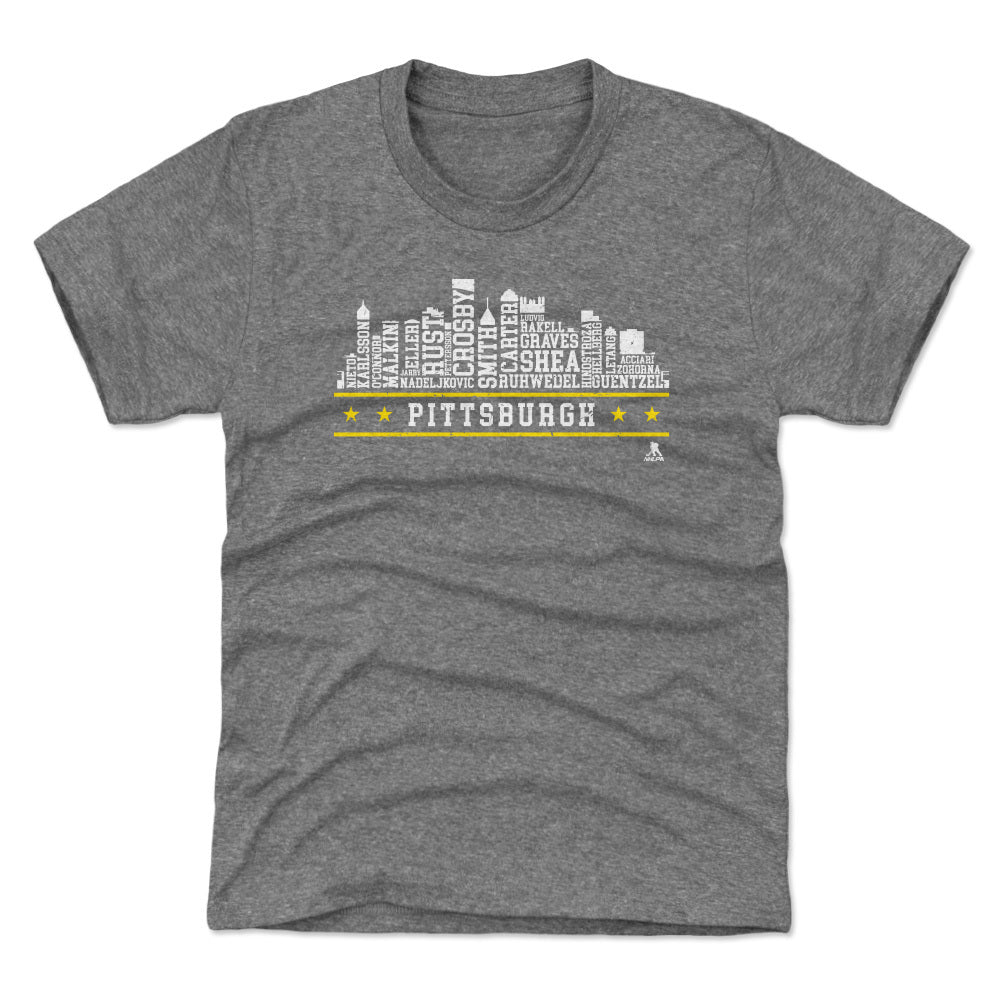 Pittsburgh Hockey Roster Skyline 23 WHT