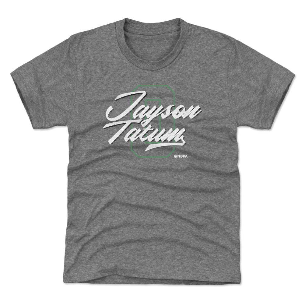 Jayson Tatum Boston Number Script WHT