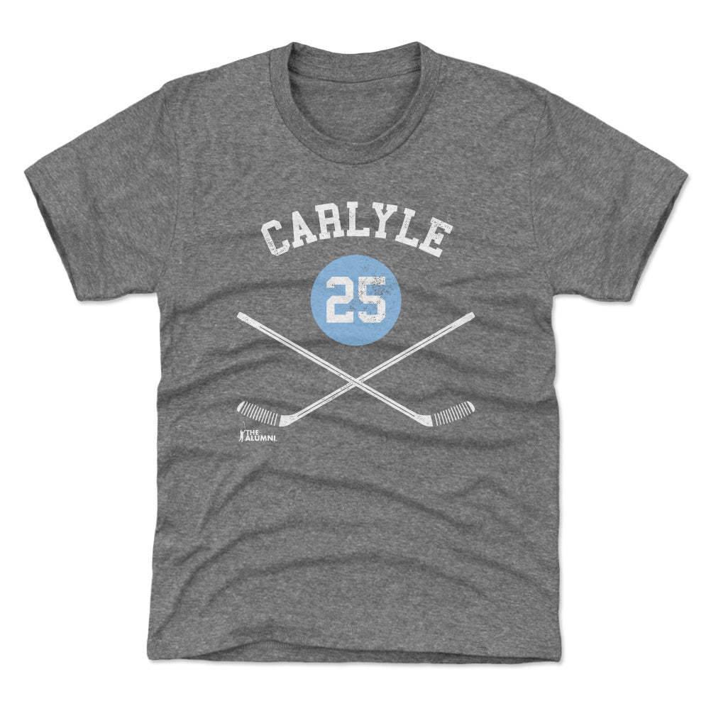 Randy Carlyle Pittsburgh 25 Sticks WHT