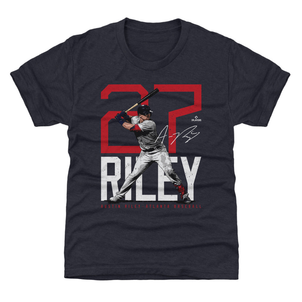 Austin Riley Atlanta Bold Number WHT