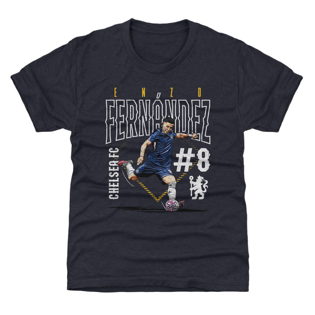 Enzo Fernandez Chelsea FC Outline Number WHT