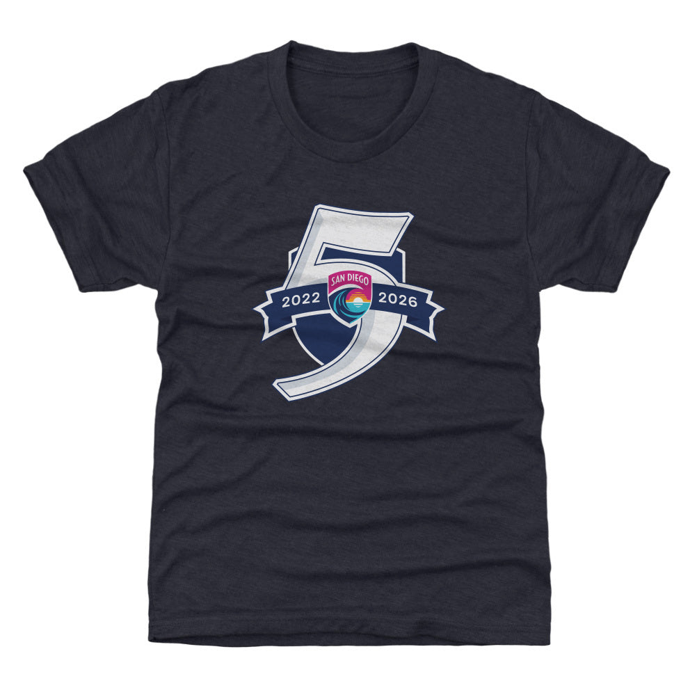 San Diego Wave FC 5 Seasons Logo WHT